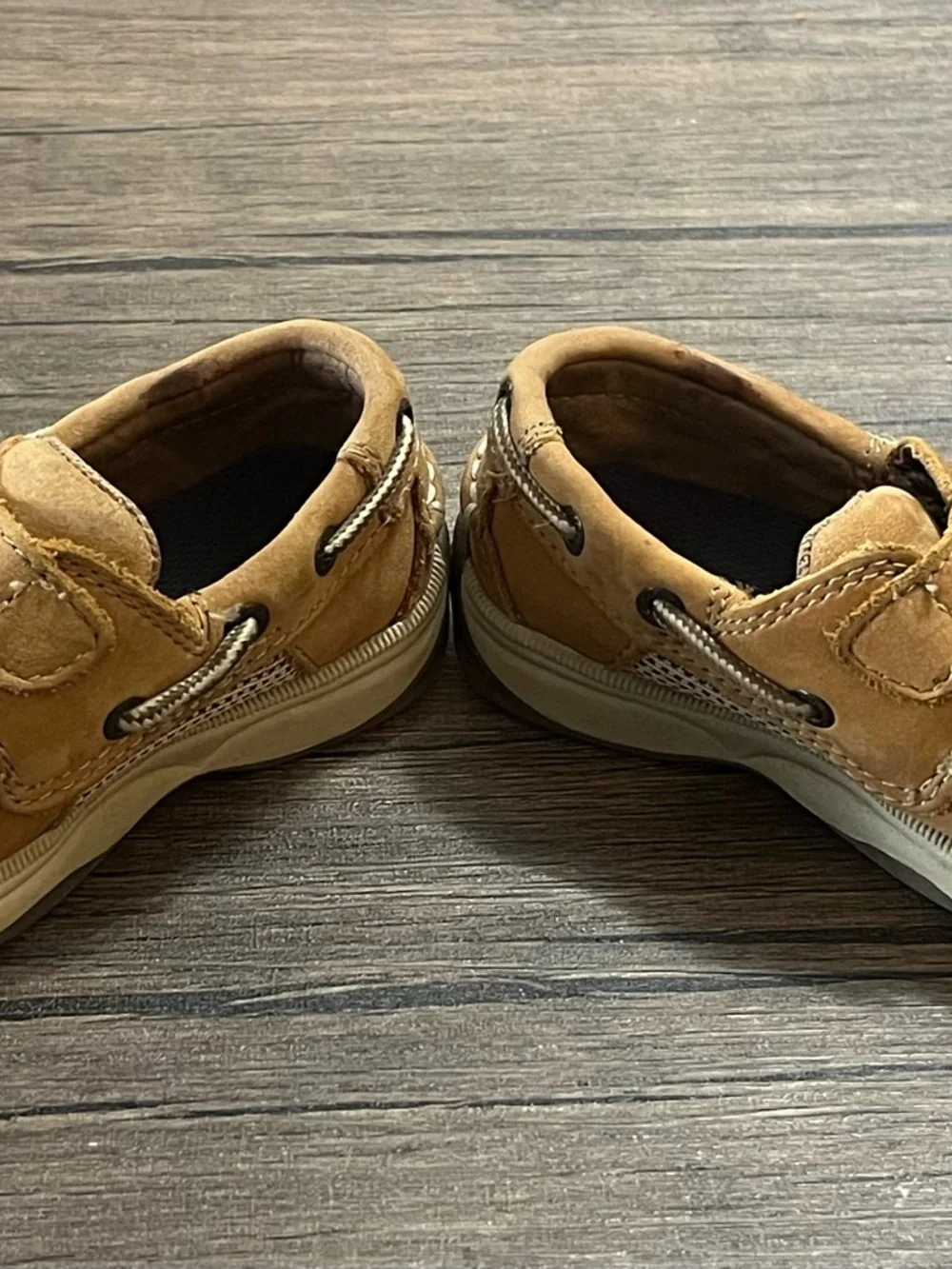 Sperry Kids Light Brown Velcro Moccasins Size 7